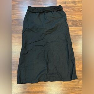 New York and Company Linen Blend Maxi Skirt with Foldover Detail Y2K Witch core